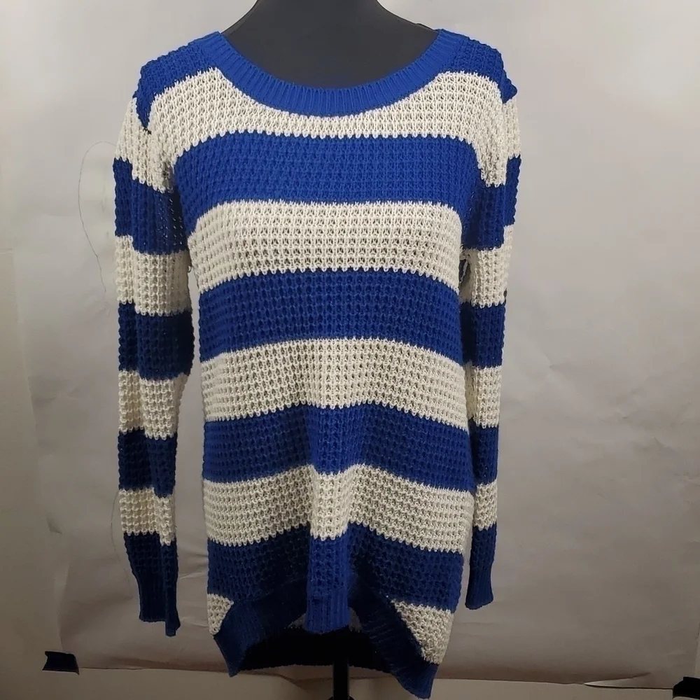 Bobbie & Brooks Ruby Navy cream stripes Sweater Size 2XL